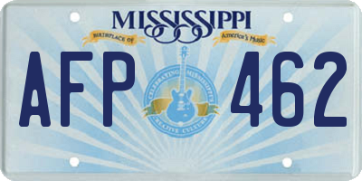 MS license plate AFP462