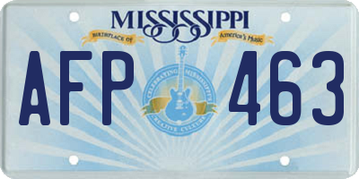 MS license plate AFP463