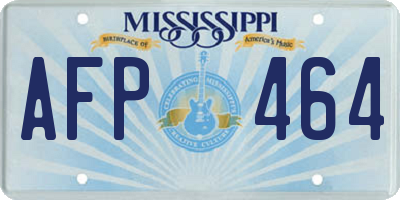 MS license plate AFP464