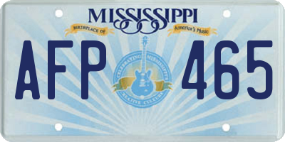 MS license plate AFP465