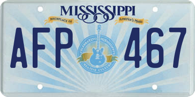 MS license plate AFP467