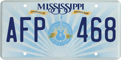 MS license plate AFP468