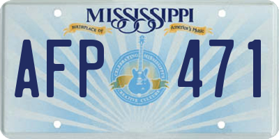 MS license plate AFP471