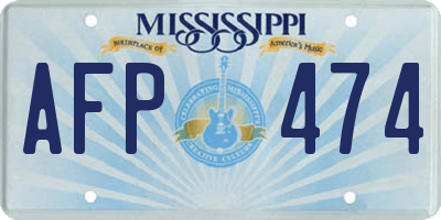 MS license plate AFP474