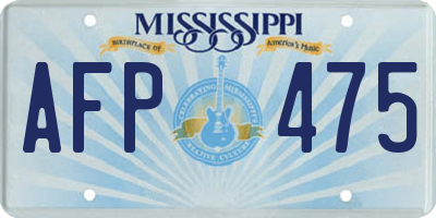 MS license plate AFP475