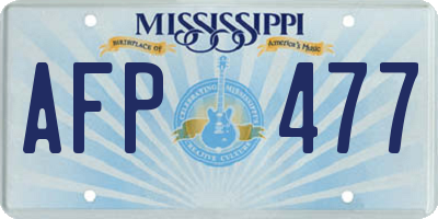 MS license plate AFP477