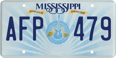 MS license plate AFP479