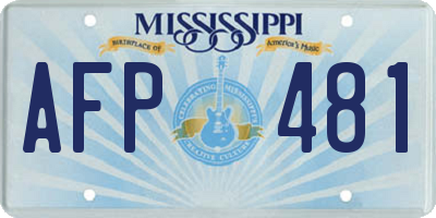 MS license plate AFP481