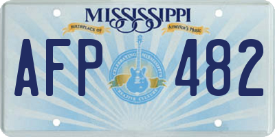 MS license plate AFP482
