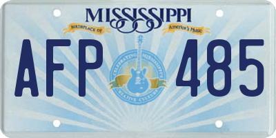 MS license plate AFP485