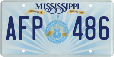 MS license plate AFP486