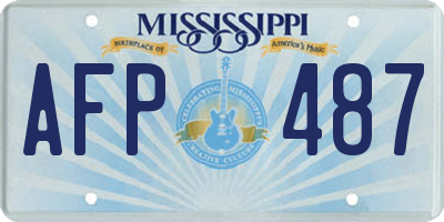 MS license plate AFP487