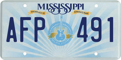 MS license plate AFP491
