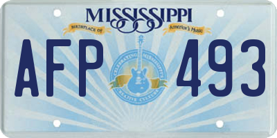 MS license plate AFP493