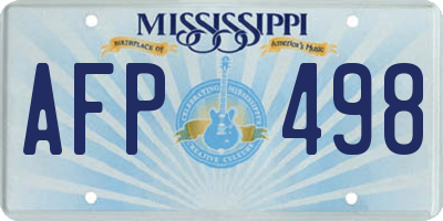 MS license plate AFP498