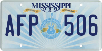 MS license plate AFP506