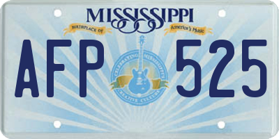 MS license plate AFP525