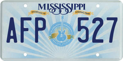 MS license plate AFP527