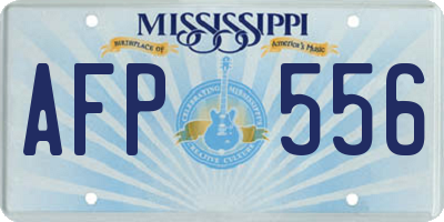 MS license plate AFP556