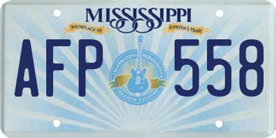 MS license plate AFP558