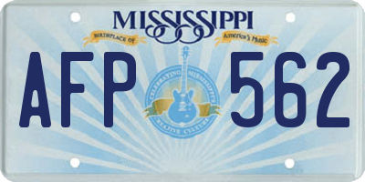 MS license plate AFP562