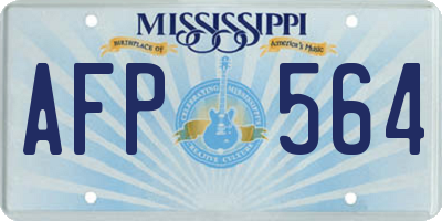 MS license plate AFP564