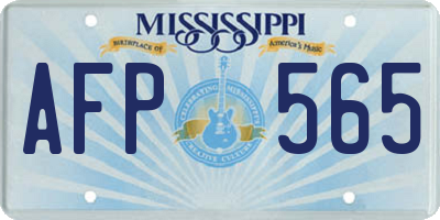 MS license plate AFP565