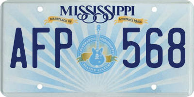 MS license plate AFP568