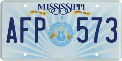 MS license plate AFP573