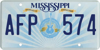 MS license plate AFP574