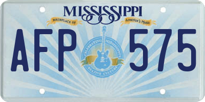 MS license plate AFP575