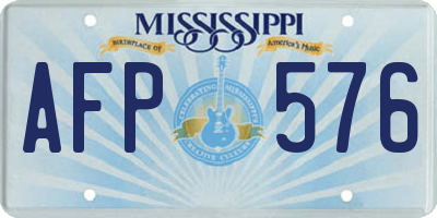 MS license plate AFP576