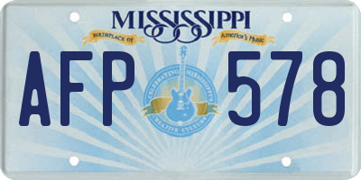 MS license plate AFP578