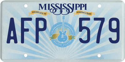 MS license plate AFP579