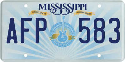 MS license plate AFP583
