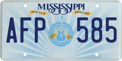 MS license plate AFP585