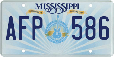 MS license plate AFP586