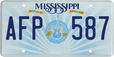 MS license plate AFP587