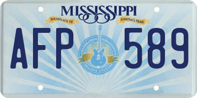 MS license plate AFP589