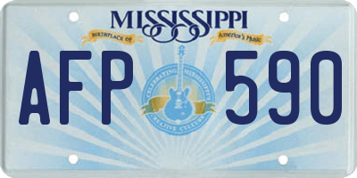 MS license plate AFP590