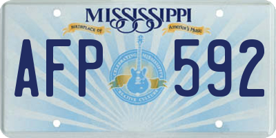 MS license plate AFP592
