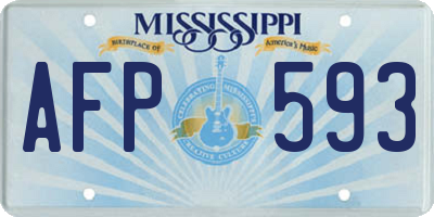 MS license plate AFP593
