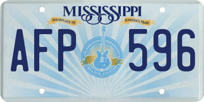 MS license plate AFP596