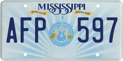 MS license plate AFP597