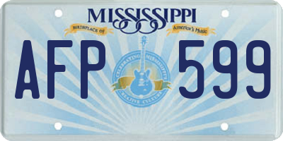 MS license plate AFP599