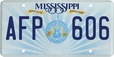 MS license plate AFP606