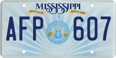 MS license plate AFP607