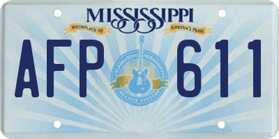 MS license plate AFP611