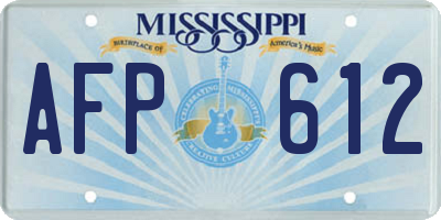 MS license plate AFP612