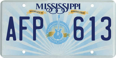 MS license plate AFP613